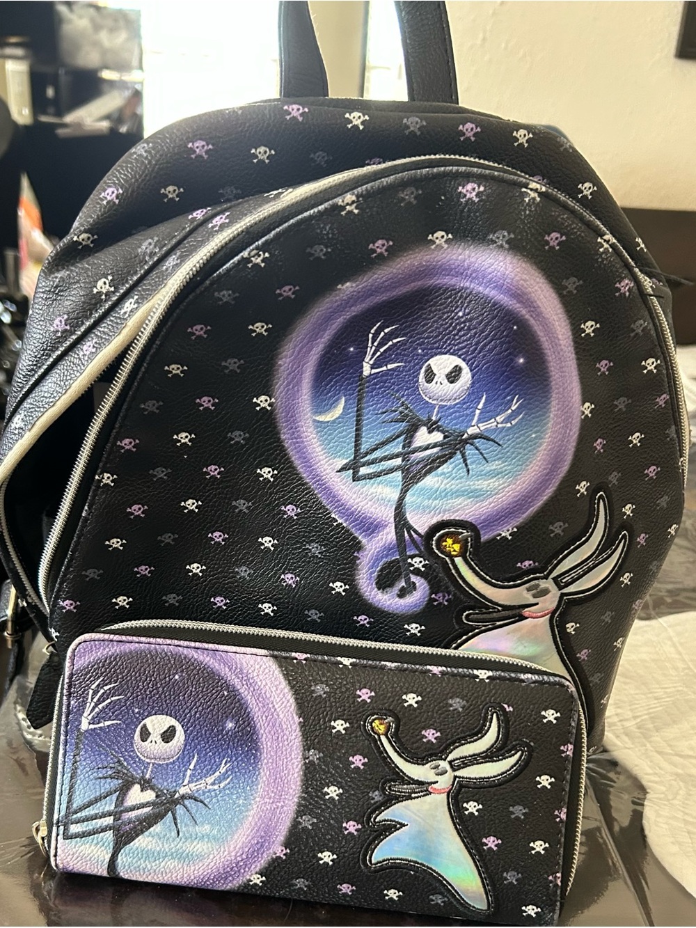 Nightmare Before Christmas Jack Skellington Mini Backpack & Matching Wallet